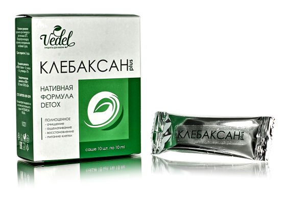 Клебаксан очищает лимфу и кровь, ощелачивает клетки 10 монодоз по 10 мл
