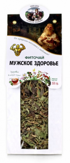 Травяной чай от простатита Мужское здоровье в крафт упаковке ручной сбор, 150 гр.