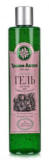 Гель для душа "С эффектом пилинга" 350мл. Травы Алтая