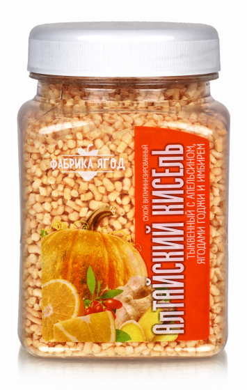 Алтайский кисель Тыквенный с апельсином, ягодами годжи и имбирем  250 гр.
