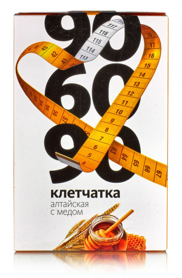 Клетчатка "Алтайская 90х60х90" с мёдом. 15 пакетиков