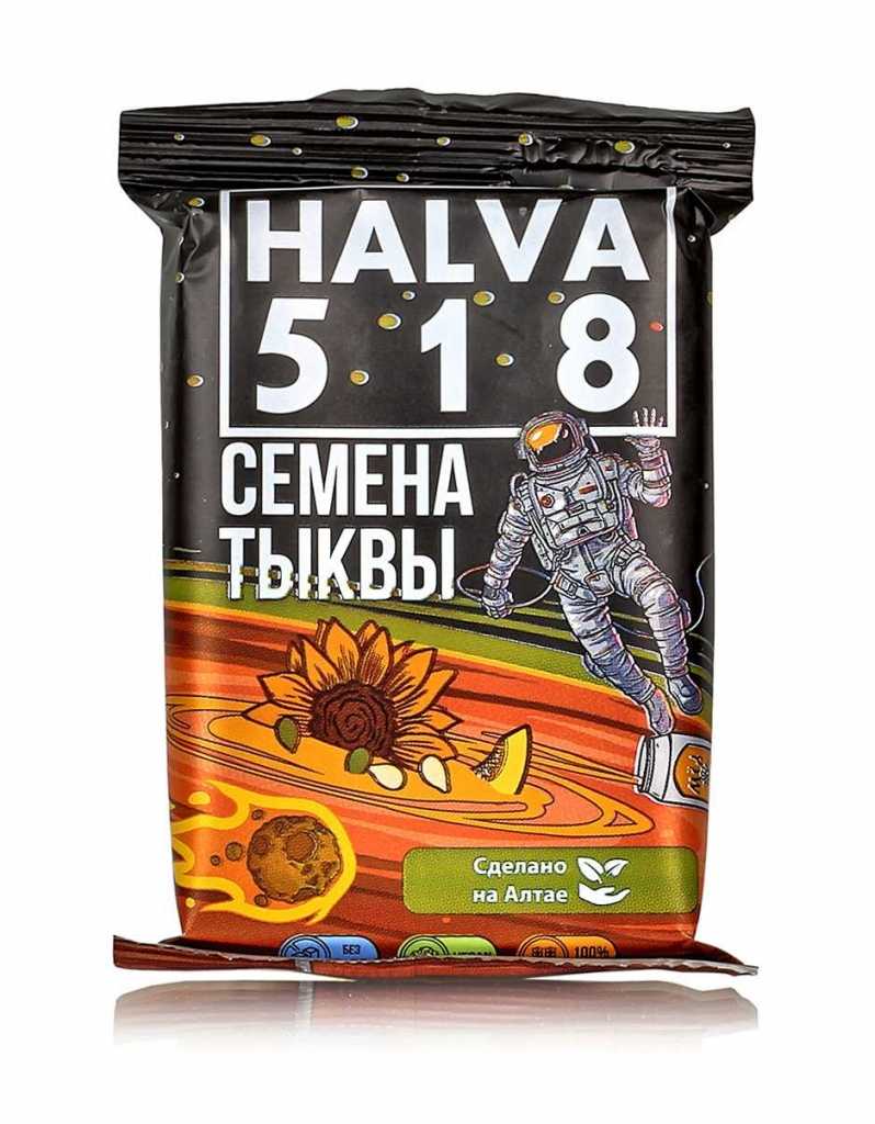 Халва. Медово-халвичный десерт HALVA 518 (с семенем тыквы). Без сахара.120гр