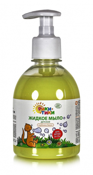 Детское жидкое мыло Клубника-Банан "Рики Тики", 300 мл.