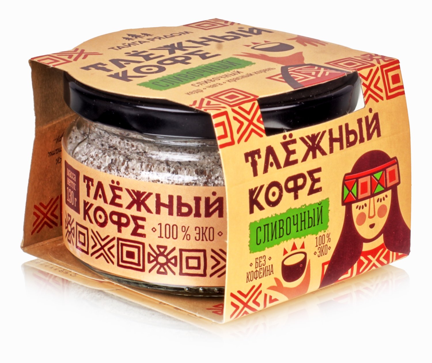 Таёжный кедро кофе без кофеина Сливочный Тайга рядом 130  гр.