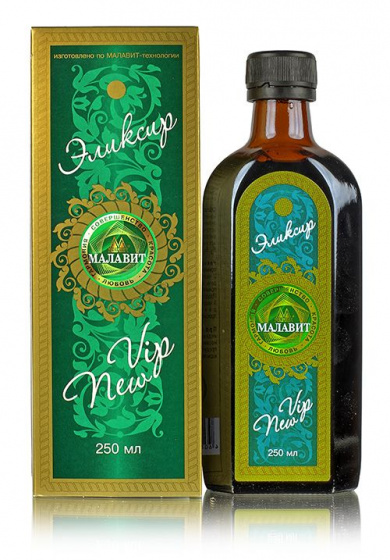 Эликсир "Малавит" VIP NEW 250мл. Общуекреплящий, витаминный бальзам