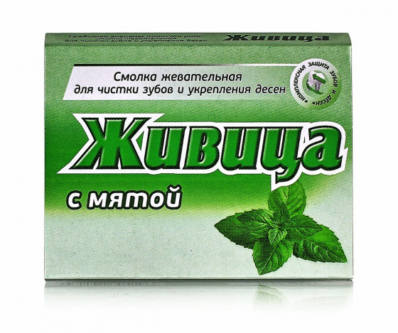 Смолка жевательная Живица, с мятой 5шт по 0.8гр
