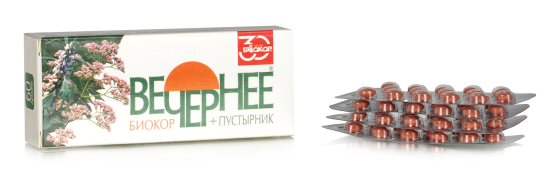 Вечернее + пустырник 60 драже 0,16 г