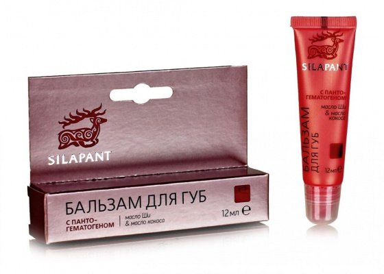 Силапант бальзам для губ с маслом Ши и кокоса, 12мл. Алтайская пантовая косметика