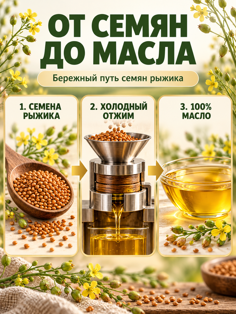 Масло Рыжиковое (250мл) Алтайское холодного отжима. Original Altay