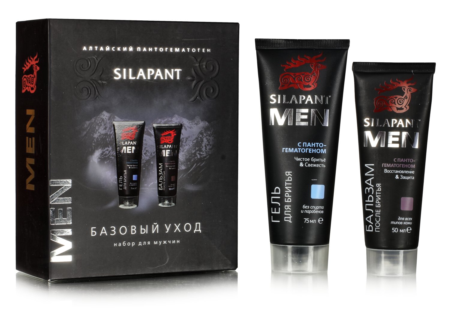 Набор для мужчин "Бережный уход" (гель д/ бритья, бальзам после бритья)