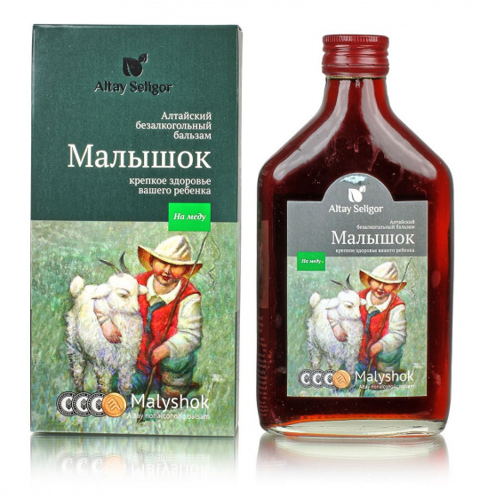 Малышок. На меду 250мл. Детский фитобальзам с 3 лет