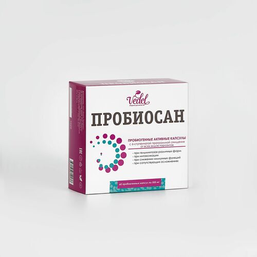 Пробиосан антипаразитарный комплекс с 3 лет дренаж, Детокс 60 капсул
