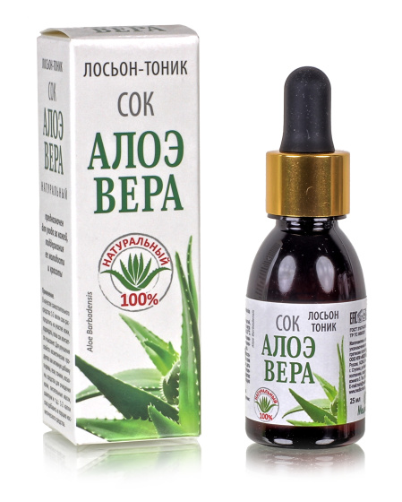 Тоник Сок Алоэ для лица омоложение, 25мл.