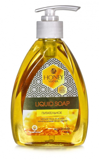 Honey Mania. Жидкое мыло питательное, 250 мл. Медовая серия
