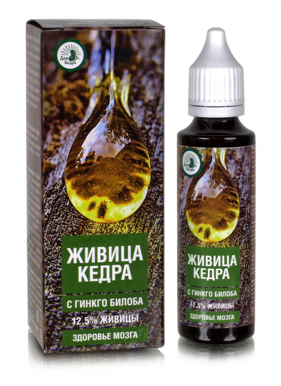 Живица кедра 12,5% с гингко билоба 50мл.