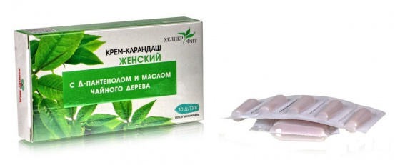Свечи от цистита для женщин вагинальные с Д пантенолом и маслом чайного дерева гинекологические 10шт