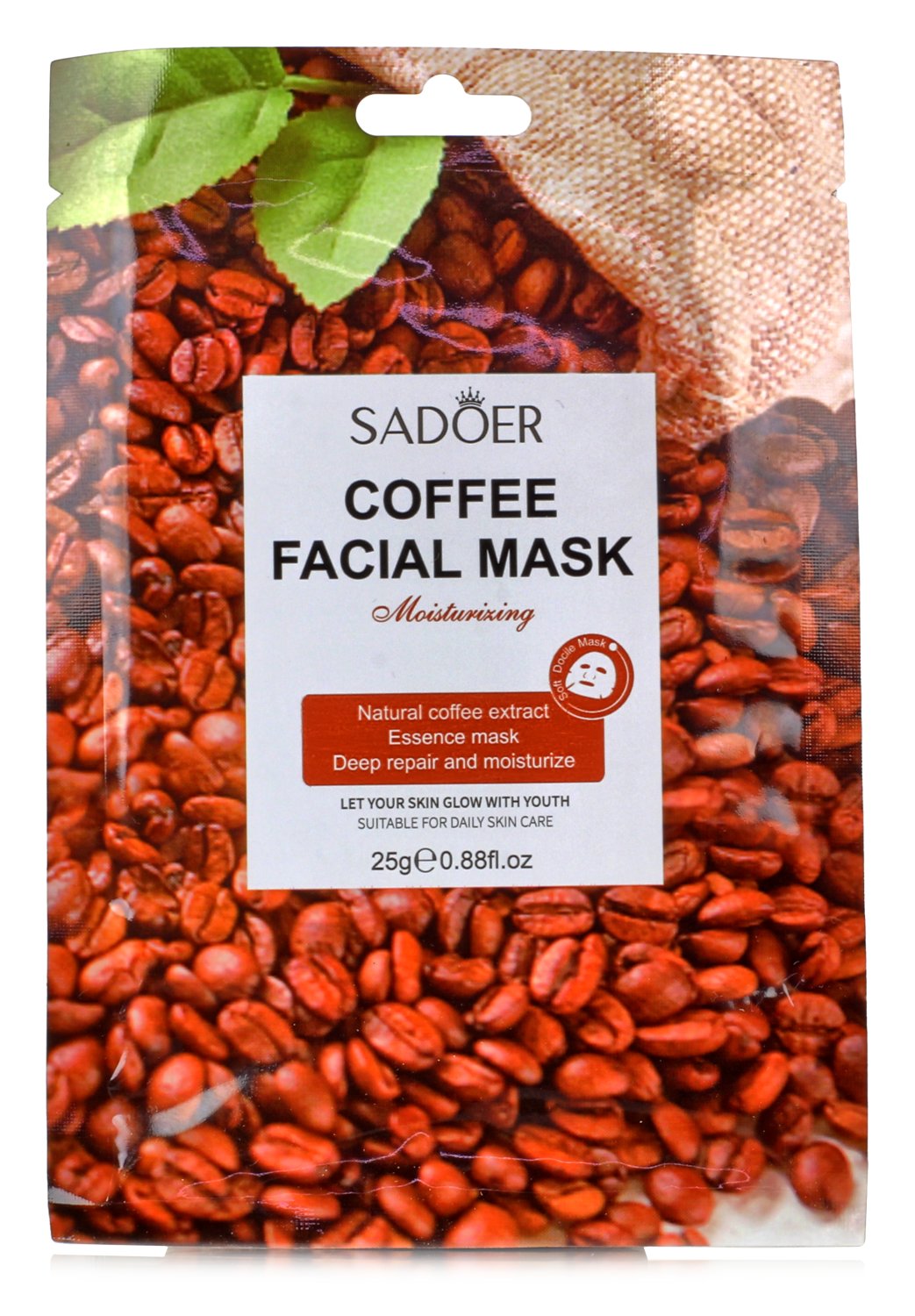 Маска тканевая для лица с кофе