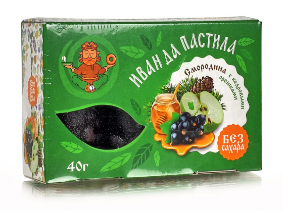 Пастила "Смородина (с кедровым орехом)" 40 гр