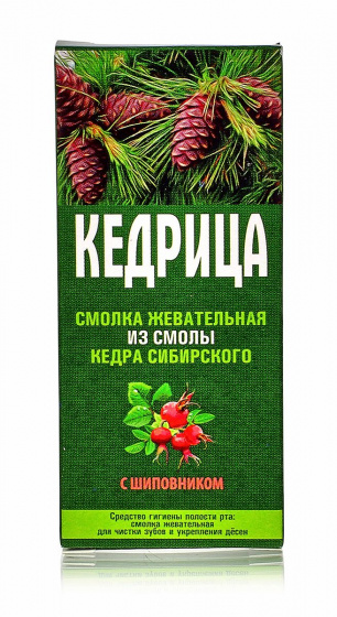 Смолка кедровая "Кедрица", с шиповником 4шт по 0.8 гр
