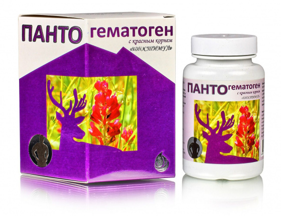 Пантогематоген с красным корнем (для мужчин). 60 капсул