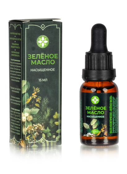Зеленое масло для носа нативное с прополисом и живицей 15мл