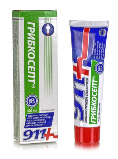 Гель- бальзам для рук и ног / Грибкосепт / 100мл.