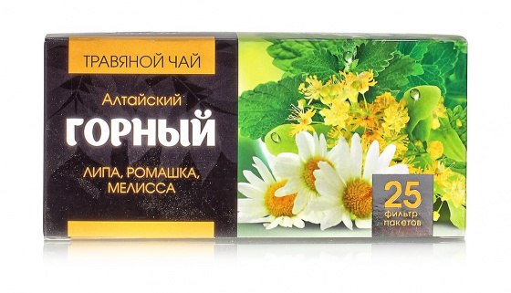 Травяной чай Горный (ромашка, липа, мелисса) 25 ф/п 