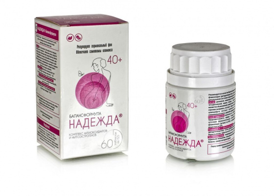Женские витамины 40+ Надежда балансформула снимает симптомы климакса, 60таблеток по 0,5г