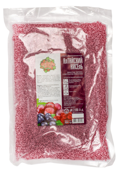 Алтайский кисель быстрого приготовления Виноград, черника, лимонник, 500гр.