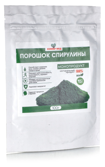 Спирулина порошок 100 гр суперфуд
