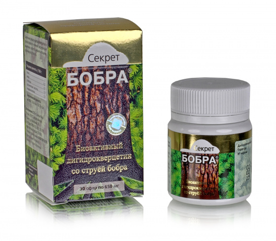 Секрет бобра для сосудов дигидрокверцетин со струей бобра в капсулах