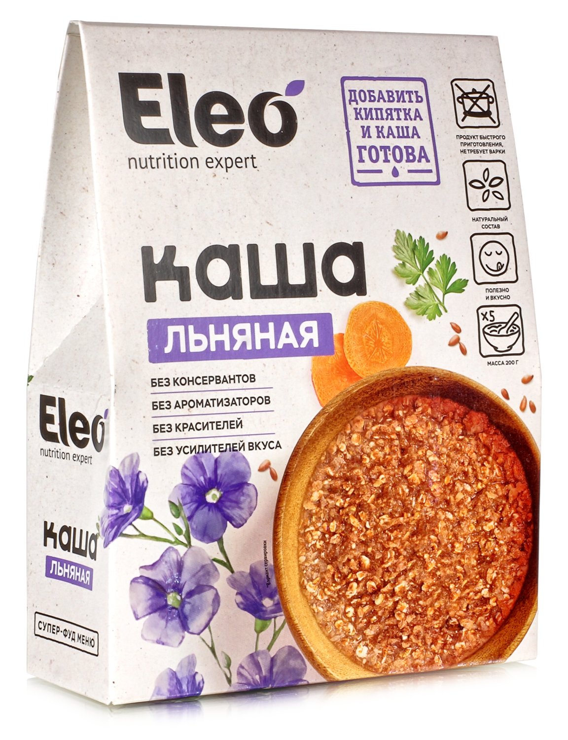 Каша льняная мультизлаковая 200гр 5 порций