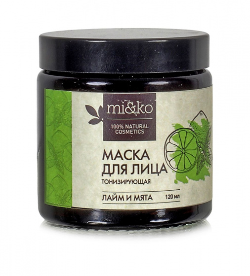Маска для лица "Лайм и мята", тонизирующая 120мл.