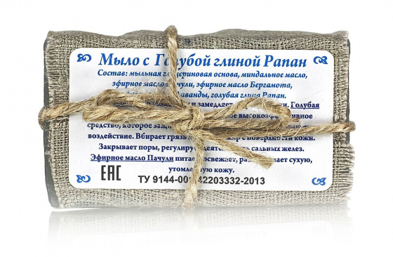 Мыло "С голубой глиной Рапан".