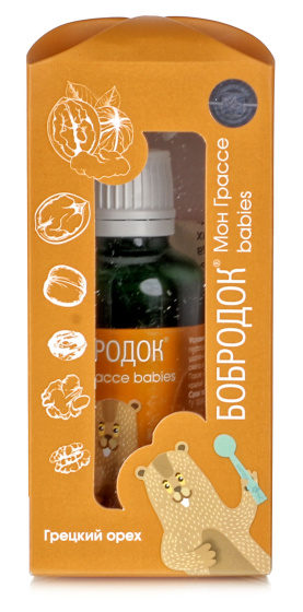 Бобродок Мон Грассе Грецкий орех для детей с 2 лет от паразитов, от аллергии
