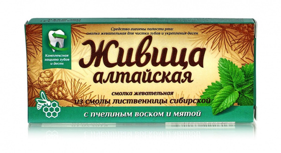 Живица "Алтайская" с пчелиным воском и мятой 4шт по 0.8гр