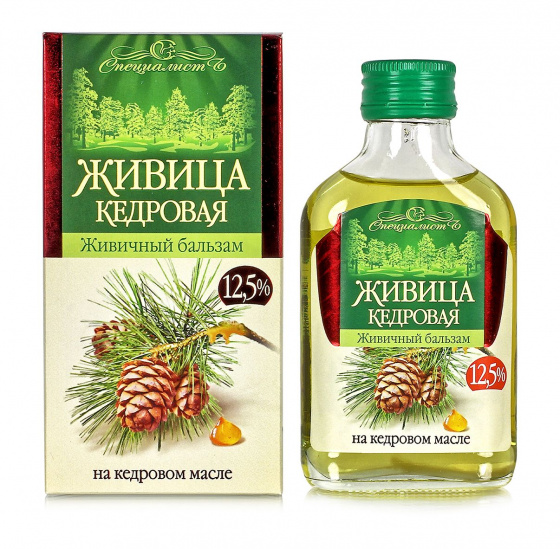 Живица кедровая. Живичный бальзам 12,5%, 100 мл