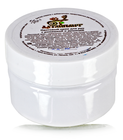 Пантовый крем для рук с ромашкой и душицей 60 гр