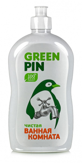 Green pin. ЭКО средство для мытья ванных комнат и туалета 500мл.
