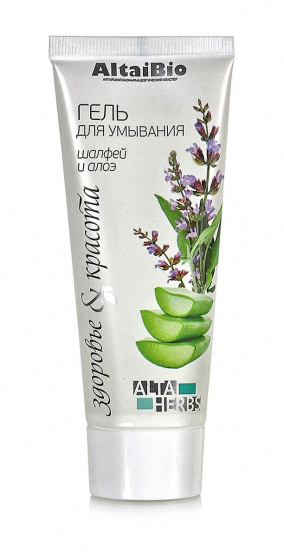 Гель для умывания Шалей и алое Алтайбио, 75 мл.