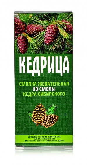 Смолка кедровая "Кедрица", кедровая 4шт по 0.8 гр