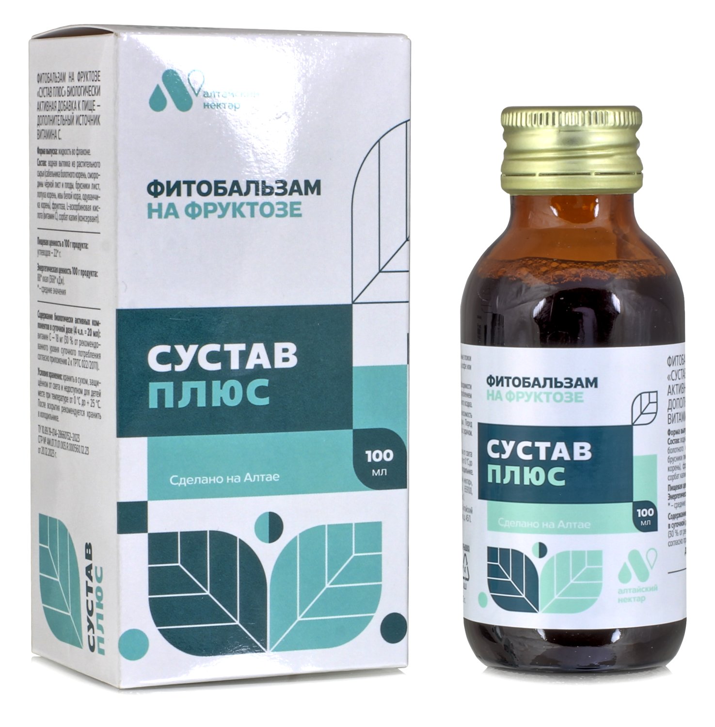 Фитобальзам на фруктозе / СУСТАВ ПЛЮС / 100 мл