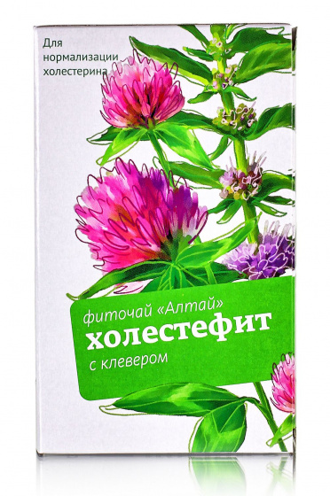 Фиточай Алтай № 31 "Холестефит с клевером". Снижает холестерин. 30 ф/п