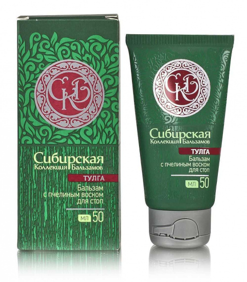 Тулга.Опора. Бальзам с пчелиным воском для стоп  50мл. От трещин на пятках