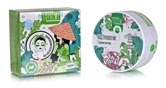 Косметические патчи для глаз Морские водоросли, 60 шт / уменьшение глубины морщин / отбеливание кожи