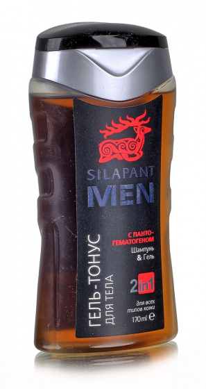 Силапант мужской шампунь и гель для тела Гель-тонус, 170 мл. Алтайская пантовая косметика