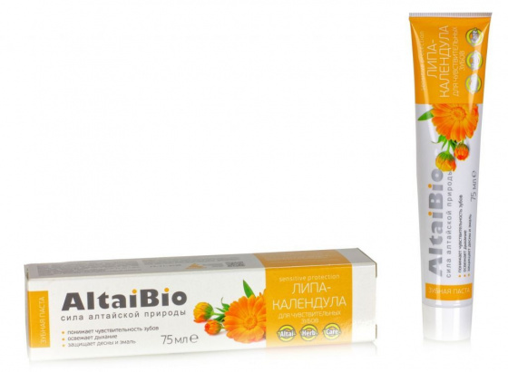 Зубная паста для чувствительных зубов Липа-Календула 75 мл
