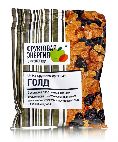 Смесь фруктово-ореховая "Голд", Изюм и миндаль, 50гр.