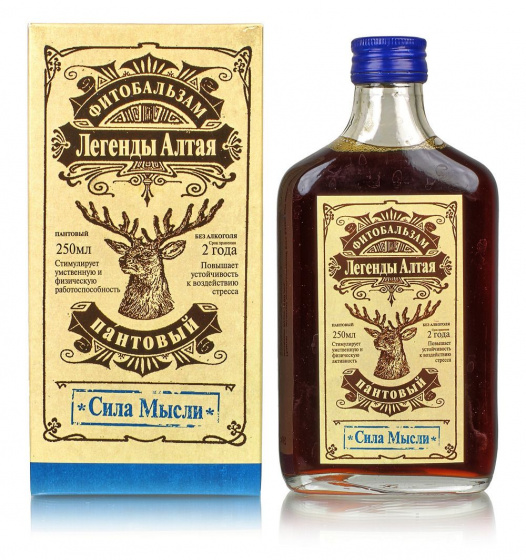 Пантовый фитобальзам "Сила мысли" 250мл. Повышает работоспособность, жизненный тонус, защитные и энергетические резервы организма
