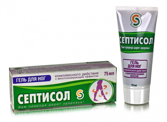 Гель для ног "Септисол" комплексного действия с венотонизирующим эффектом, 75мл